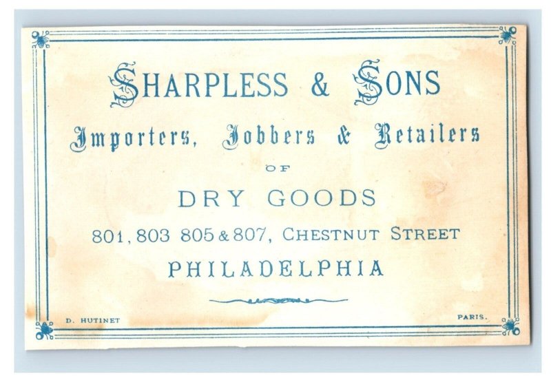 1870's-80's Sharpless & Sons Clocks Silver Lot Of 6 Victorian Trade Card P24 