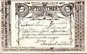 Humour Appointment Post Card 1908