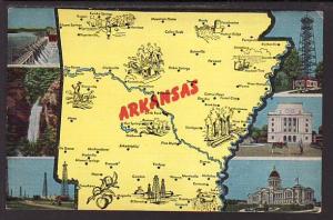 Map Arkansas Multiview Post Card 5251