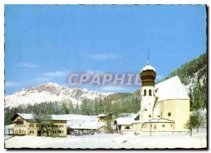 Old Postcard Oberau mit Untersberg