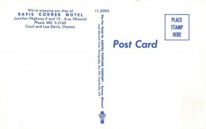 AVA, MO Missouri  DAVIS CORNER MOTEL~Cecil Davis  ROADSIDE  Douglas Co  Postcard