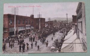 ID Coeur d'Alene Idaho; Sherman Street Parade, Band, Flag...