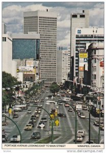 Portage Avenue , Looking East to Main Street , WINNIPEG , Manitoba , Canada ,...