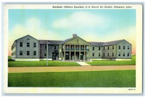 c1940 Bachelor Officers Quarters US Naval Air Station Ottumwa Iowa IA Postcard