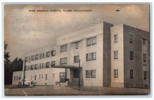 1961 Wing Memorial Hospital Palmer Massachusetts MA Posted Vintage Postcard 