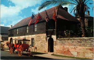 Oldest House USA Saint Francis Street St Augustine Florida FL Postcard Unused 