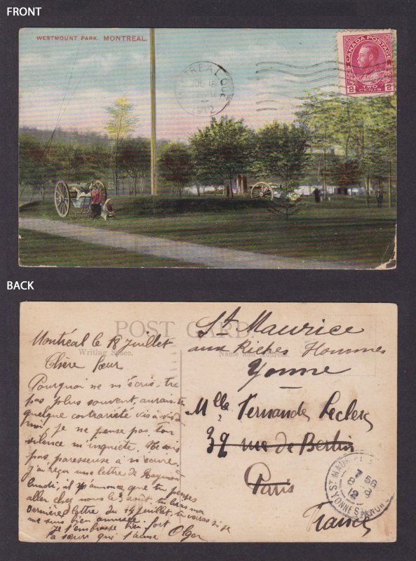 Postcard, CANADA, Montreal, Westmount Park
