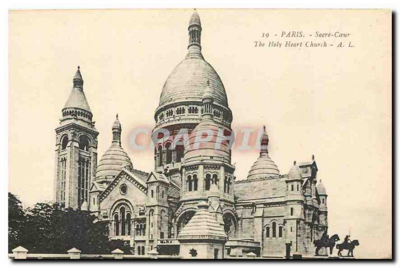 Old Postcard Paris Sacre Coeur