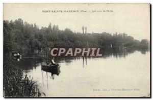 Pont-Sainte-Maxence Old Postcard Pretty fishing area