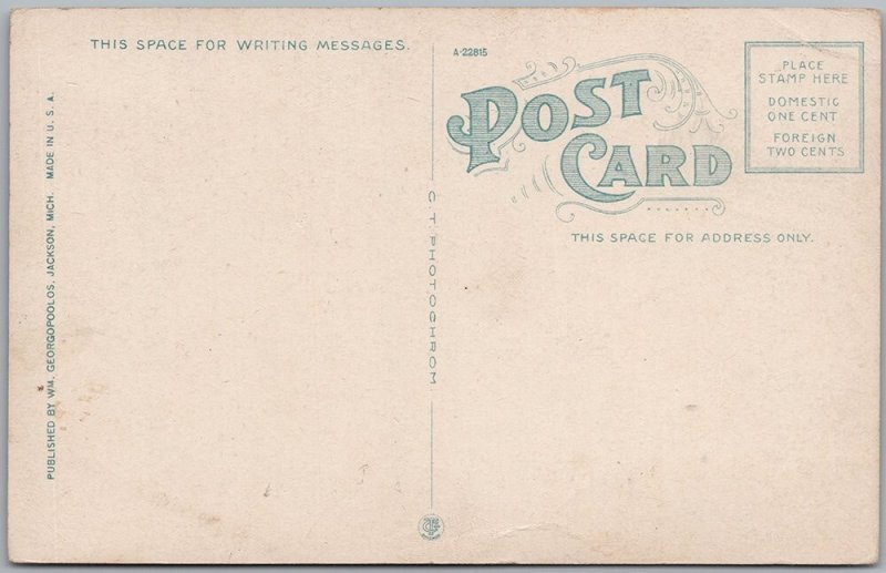 Jackson Michigan State Penitentiary Winter Scene Unused Postcard H83