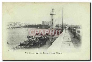 Old Postcard Marseille Le Phare Sainte Marie