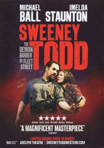 Sweeney Todd Michael Ball Imelda Staunton 2012 St James Theatre Advertising P...