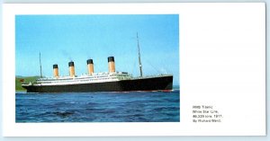 RMS TITANIC White Star Line Ship RICHARD WARD Artist 1911 Modern 4x8 Postcard