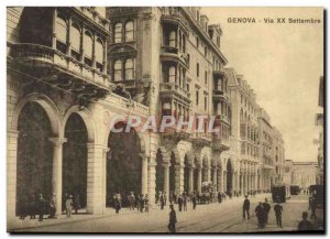 Old Postcard Genova Via XX Settembre