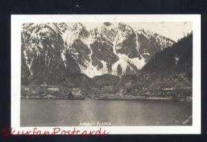 RPPC JUNEAU ALASKA HARBOR BIRDSEYE VIEW ALASKA SHOP REAL PHOTO POSTCARD