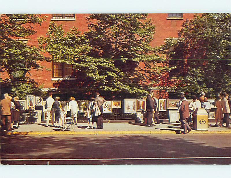 Pre-1980 OUTDOOR ART GALLERY IN GREENWICH VILLAGE Manhattan New York NY Q7611