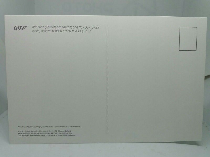 James Bond 007 Postcard Christopher Walken Grace Jones A View To a Kill 1985