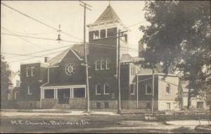 Belvidere IL ME Church c1910 Real Photo Postcard