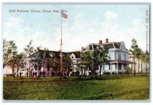 c1950's Odd Fellow's Home Soldiers US Military Green Bay Wisconsin WI Postcard