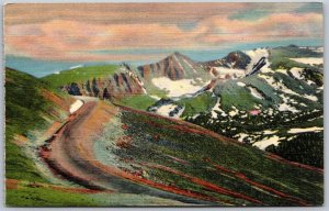 Vtg Colorado CO Rocky Mountain National Park Trail Ridge Road 1930s Postcard