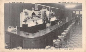 Daytona Beach Florida Aladdin Bar Interior View Vintage Postcard AA35138