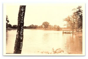 Postcard Lake Wittona Trenton Mo. Missouri RPPC Real Photo Fishing Dock