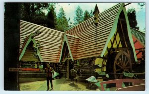 SKYFOREST, CA California  SANTA'S VILLAGE Mill Wheel TOY SHOP c1960s Postcard