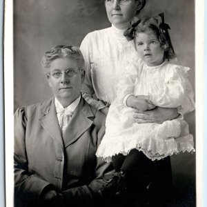 c1910s Los Angeles, CA Cute Girl Family Manly Woman Real Photo PC Arrow A123