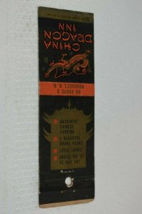 China Dragon Inn Hooksett New Hampshire 20 Strike Matchbook Cover