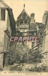 113 Old Postcard Lisieux mansion salamander (xvi s) view into the courtyard