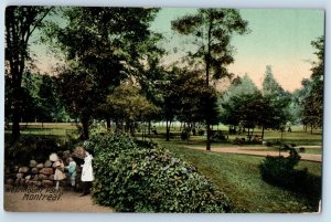 1910 Montreal Quebec Canada Vintage Postcard Westmount Park Exterior View Field