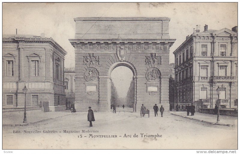 MONTPELLIER (Herault), France, 1900-1910s; Arc De Triomphe