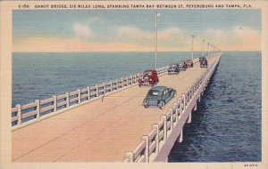 Florida Saint Petersburg Gandy Bridge Six Miles Long Spanning Tampa Bay Betwe...