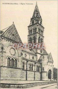 Old Postcard Munster Haut Rhin The Protestant Church