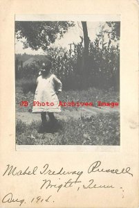 Black Americana, RPPC, Mabel Russell in Yard in Wright Tennessee, Photo