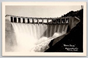 Kerr Dam Polson MT Montana Real Photo Postcard V23