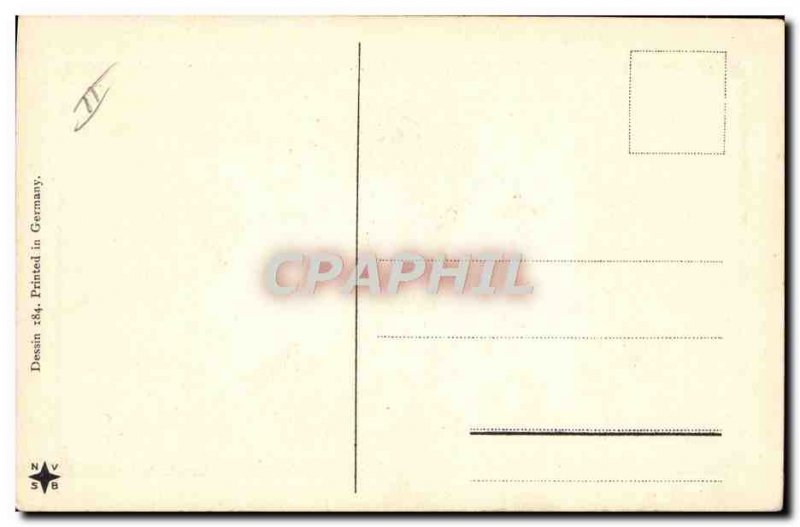 Postcard Old erotic Nude Woman