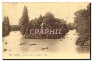 Postcard Old Paris Lake Bois de Bologne