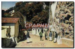 Postcard Old Customs Pont Saint-Louis Menton Border Italian Franco