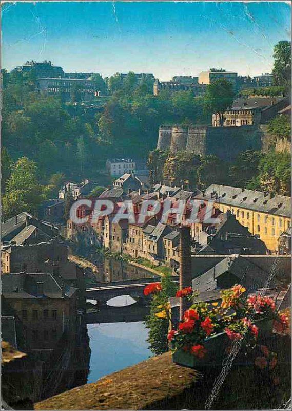 Modern Postcard The Luxembourg Alzette in picturesque Grund