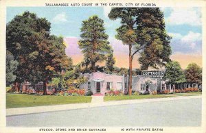 Tallahassee Auto Court Motel US 90 27 Florida 1930s postcard