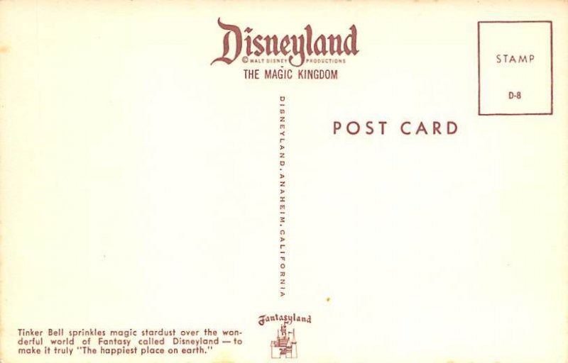tardust over wonderful world of fantasy Disneyland, CA, USA Disney Unused 