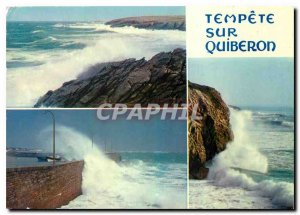 Postcard Modern Colors Quiberon in Brittany Storm on the Cote Sauvage and on ...