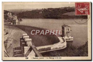 Old Postcard Eguzon Dam and Lake