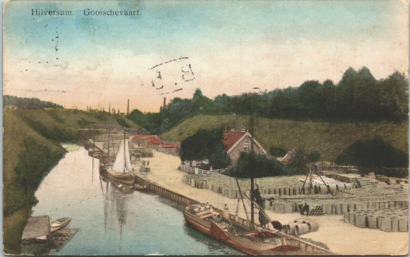 Netherlands Hilversum Gooischevaart Vintage Postcard 01.42 