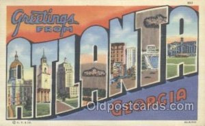 Atlanta, Georgia, USA Large Letter Town 1948 postal used 1948