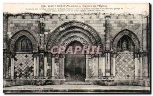 Old Postcard Maillezais Facade of & # 39eglise