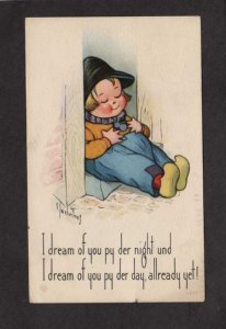 Artist Signed Charles Twelvetrees Boy Dream Night & Day Postcard Comic 1917