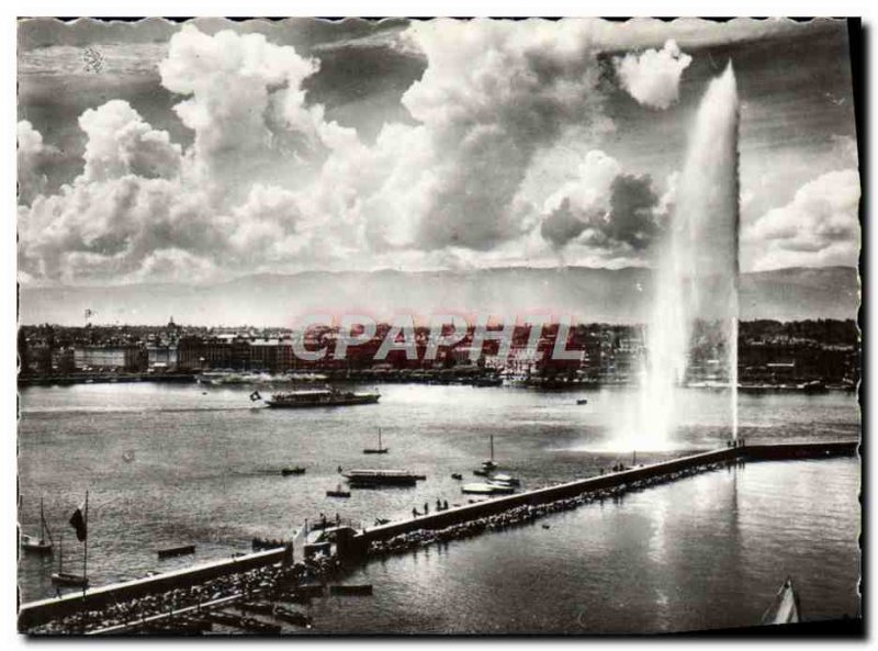 Modern Postcard Geneve La Rade And Jet D & # 39Eau