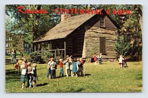 Centennial Cabin Ottowa Kansas KS UNP Unused Chrome Postcard M8